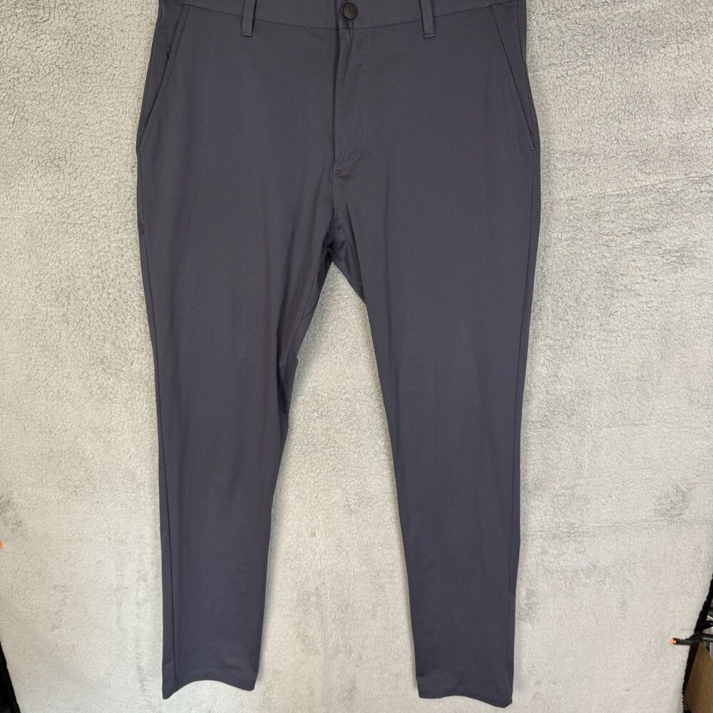S Rhone Commuter Pants Mens 33x33 Grey 5 Pocket Slim Straight Stretch Work